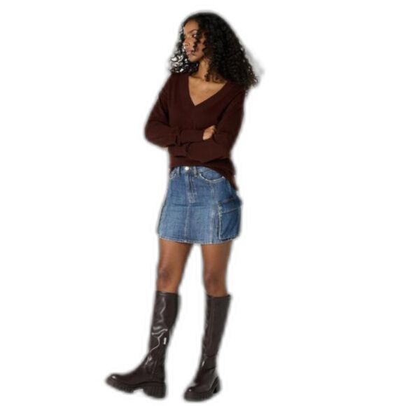 The Drop Women's Kennedy Pull-On Lug Sole Platform Boot Chocolate Size 12 - Picture 1 of 8